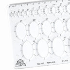 Transparent drawing size square square ruler hexagonal triangle ruler drawing design ruler scale line