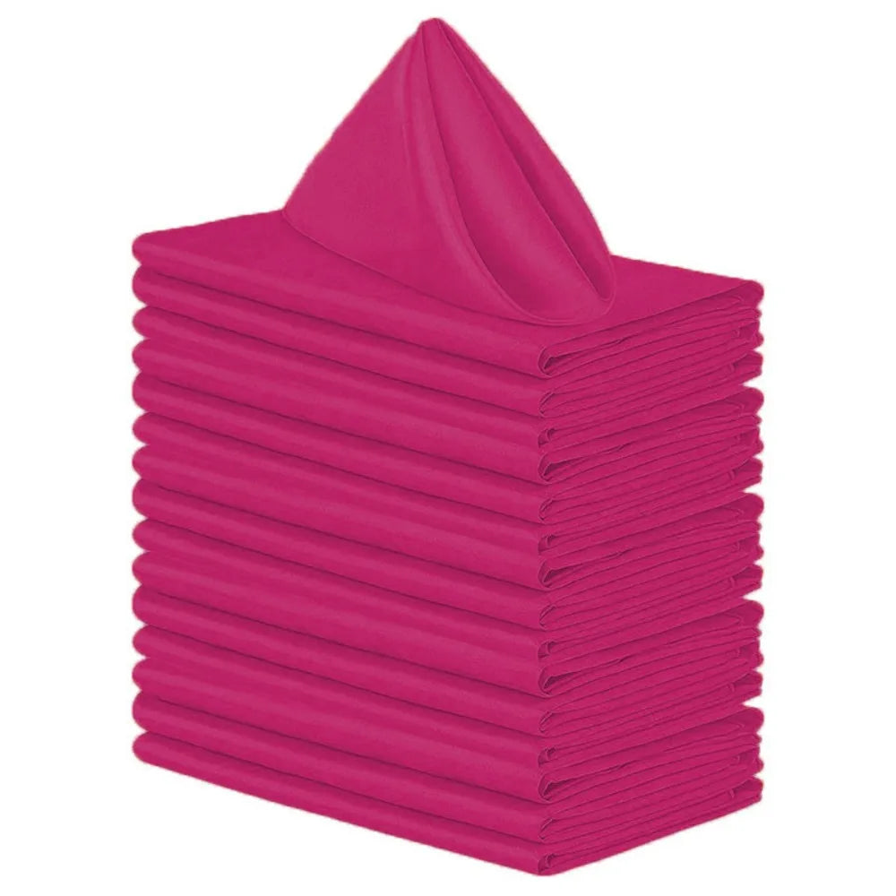 10pcs Wedding Decoration 30x30cm Satin Napkin Soft Reusable Dinner Napkins Washable Table Napkins Event