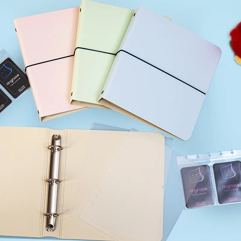 A5 3 Ring Binder Kpop Photocards Holder Photo Album Pocket Sleeves Clear Photo Card Collect Book Loose-leaf Binder Sheet Inserts