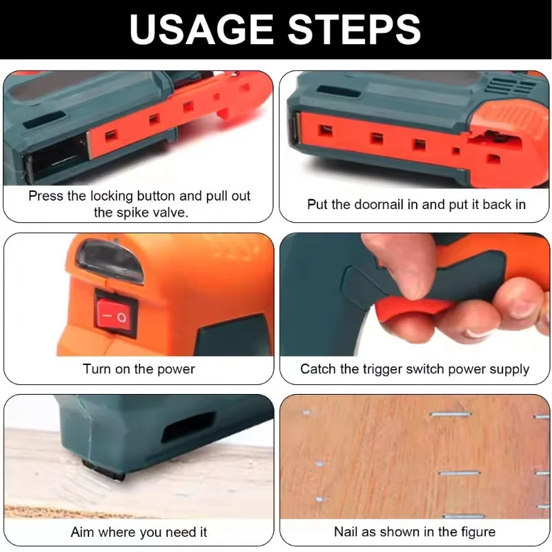 Air Nail Gun Furniture Pneumatic Gun Wood Frame Stapler Pneumatic Tool Power Tools F10
