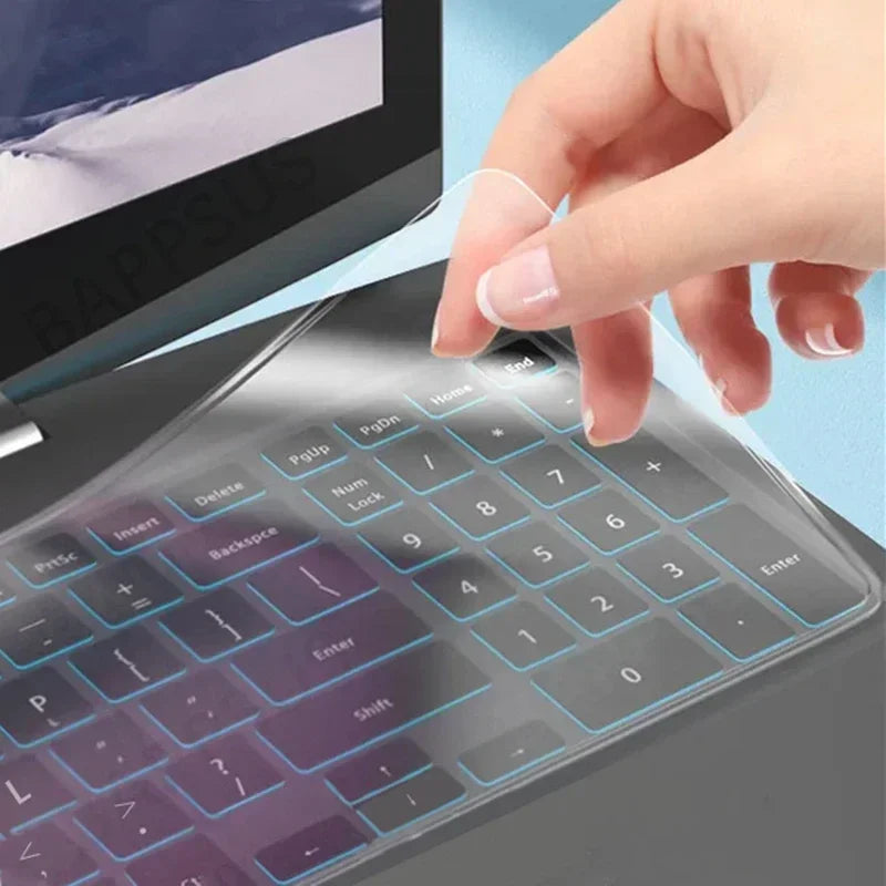 Clear Laptop Keyboard Protective Film 10/14/15.6 Inch Universal Notebook Keyboard Waterproof Silicone Full Cover Dustproof Film