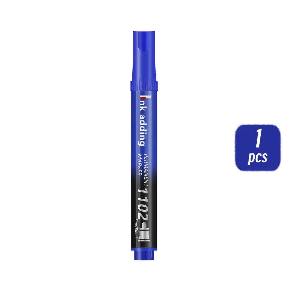 1/10/20pcs 2mm Red Blue Ink Black Permanent Marker Pens, Fine Tip, Waterproof, Quick Drying Drawing Pens Wood Stone Metal Glass