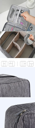 Travel Cable Storage Bag Portable Waterproof Digital Electronic Storage Bag USB Data Cable Charger Plug Storage Cable Storagebag