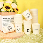 10/50pcs Simple Style Paper Cups, Thickened Drinkware, Anti-Leak 250ML, Home Gatherings, Outdoor Camping, Office Disposable Cups
