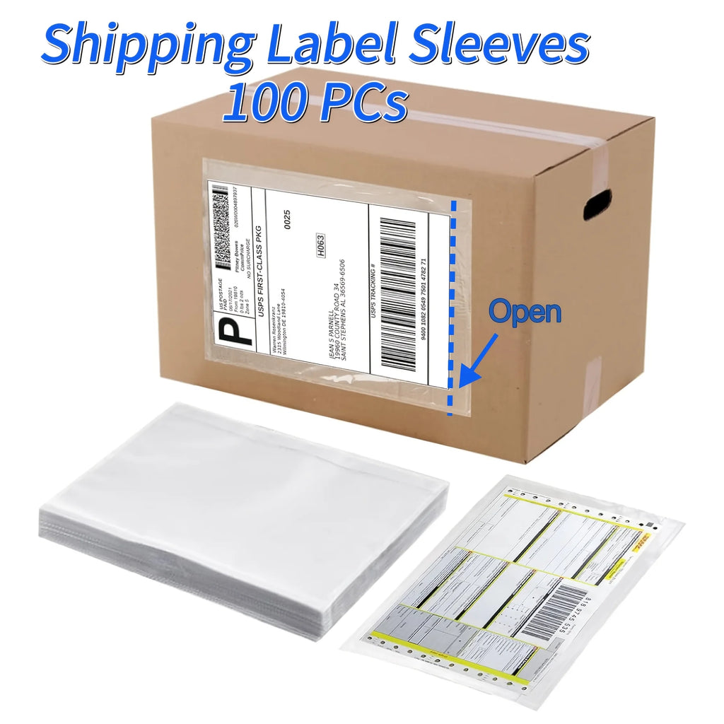 50pcs 15cmx 22cm Clear Adhesive Top Loading Packing List Clear Shipping Pouches,Mailing/Shipping Label Envelopes