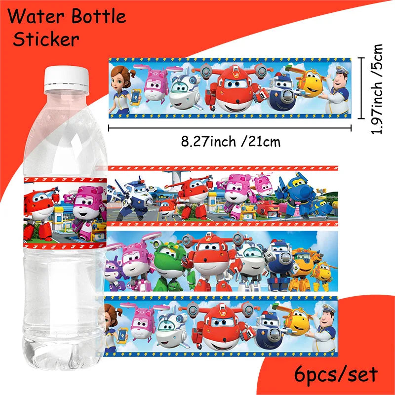 Super Wings Party Supplies Balloons Cup Plates Napkins Tableware For Kids Baby Shower Birthday Party Decoration