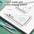 7 Pcs/set Mathematical Rulers Set Multi-function Professional Compass Ruler Drawing Tools School Supplies Students Stationery