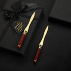 1pc exquisite mahogany letter opener, wooden letter opener for opening envelope, office gift gift letter cutting knife