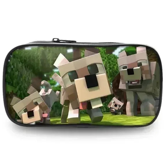 Hot Sale At Rock-bottom Price 10 Styles Minecrafte Pencilcase for My World Oval Pencil Case PU/fabric Student Supplies MC Toys