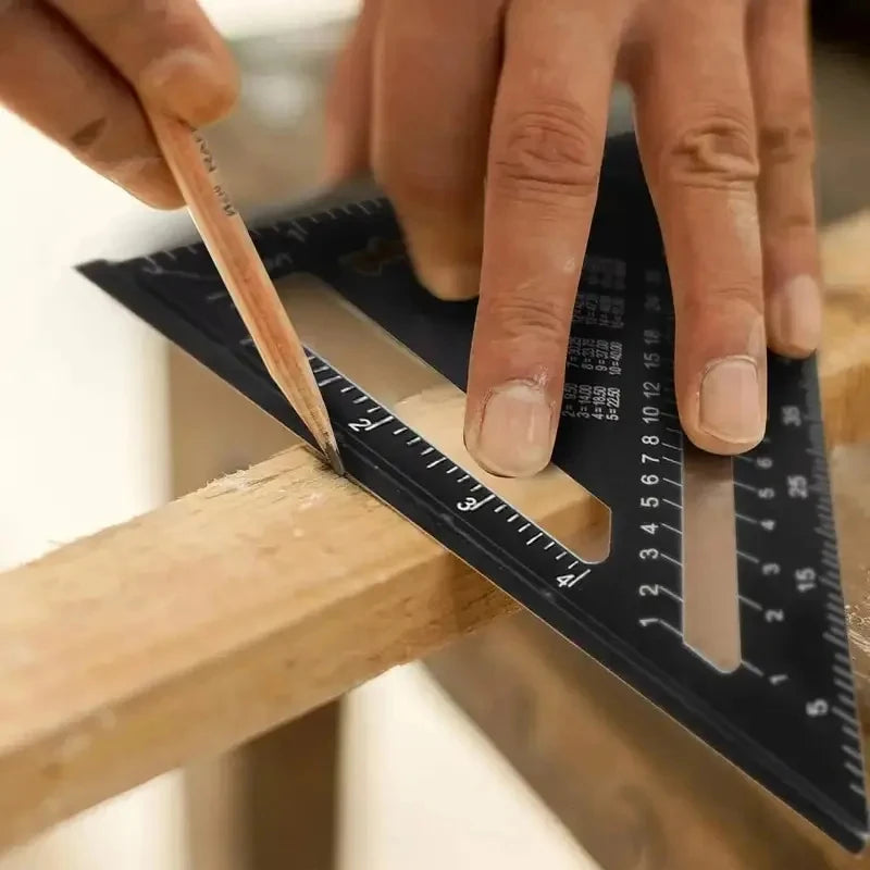 7''/12'' Square Measuring Tool Alloy Metal Triangle Ruler Protractor for Woodworking Carpenter