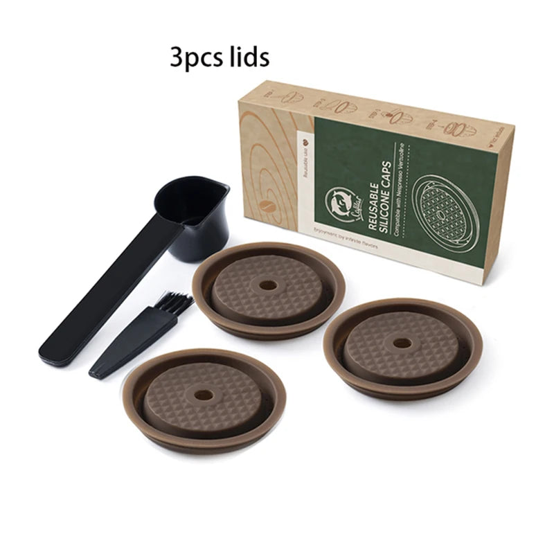Nespresso Vertuo Reusable Pod lid Refillable Nespresso Pods Reusable silicone cover for Nespresso Vertuoline & Vertuo