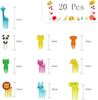 Mini fruit forks toothpicks skewer set for kids children plastic animal food picks for bento Lunch box decorating accessories