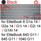 Keyboard cover for HP EliteBook 6 8 G2a G2i G1a G1q G1i 840 G11 G10 845 G9 X360 1040 G8 640 745 645 Silicone Protector Skin Case