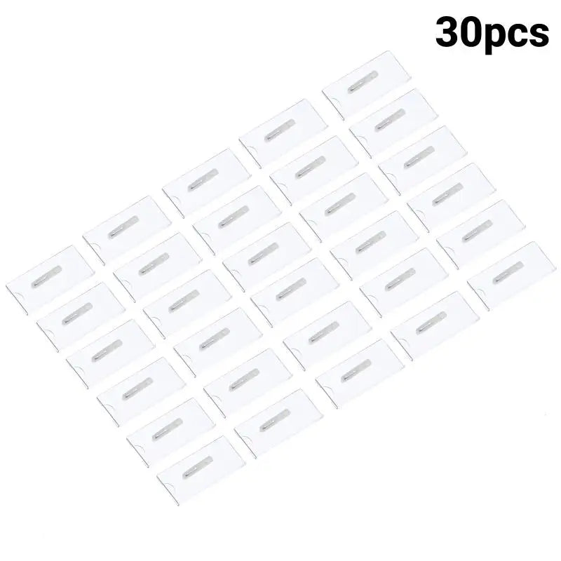 10/20/30Pcs Name Tag Blank Name Badges Acrylic Name Tag Holders 70x30mm Insert Blank Acrylic Nameplate【SMQ】
