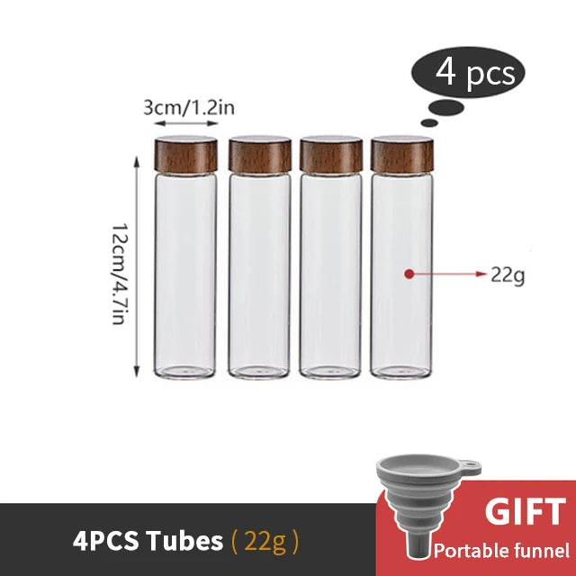 Coffee Beans Storage Container Tube Display Rack Tea Bottle Glass Single Dose Espresso Accessory Coffeware Set Barista Tool Gift