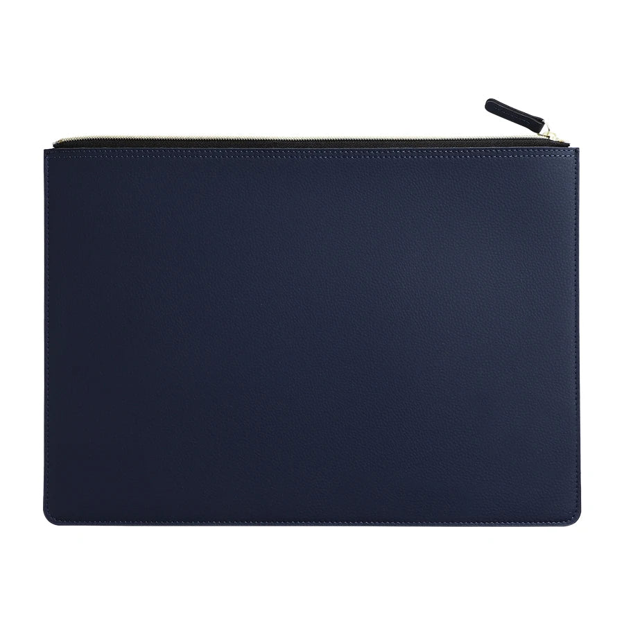 A4 Leather Zipper Bag in Multiple Colors Business Briefcase PU Document Bag for Professional Use