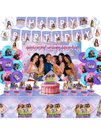 Katseye Girl Birthday Party Theme Decoration Cup Plate Banner Backdrop Gift Bag Tablecloth For Gift Baby Shower Supplies