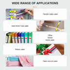 Portable Label Printer PS100E Print Heat Shrink Tube Iron on Fabric Tape Satin Ribbon No Ink Label Maker Industrial Machine