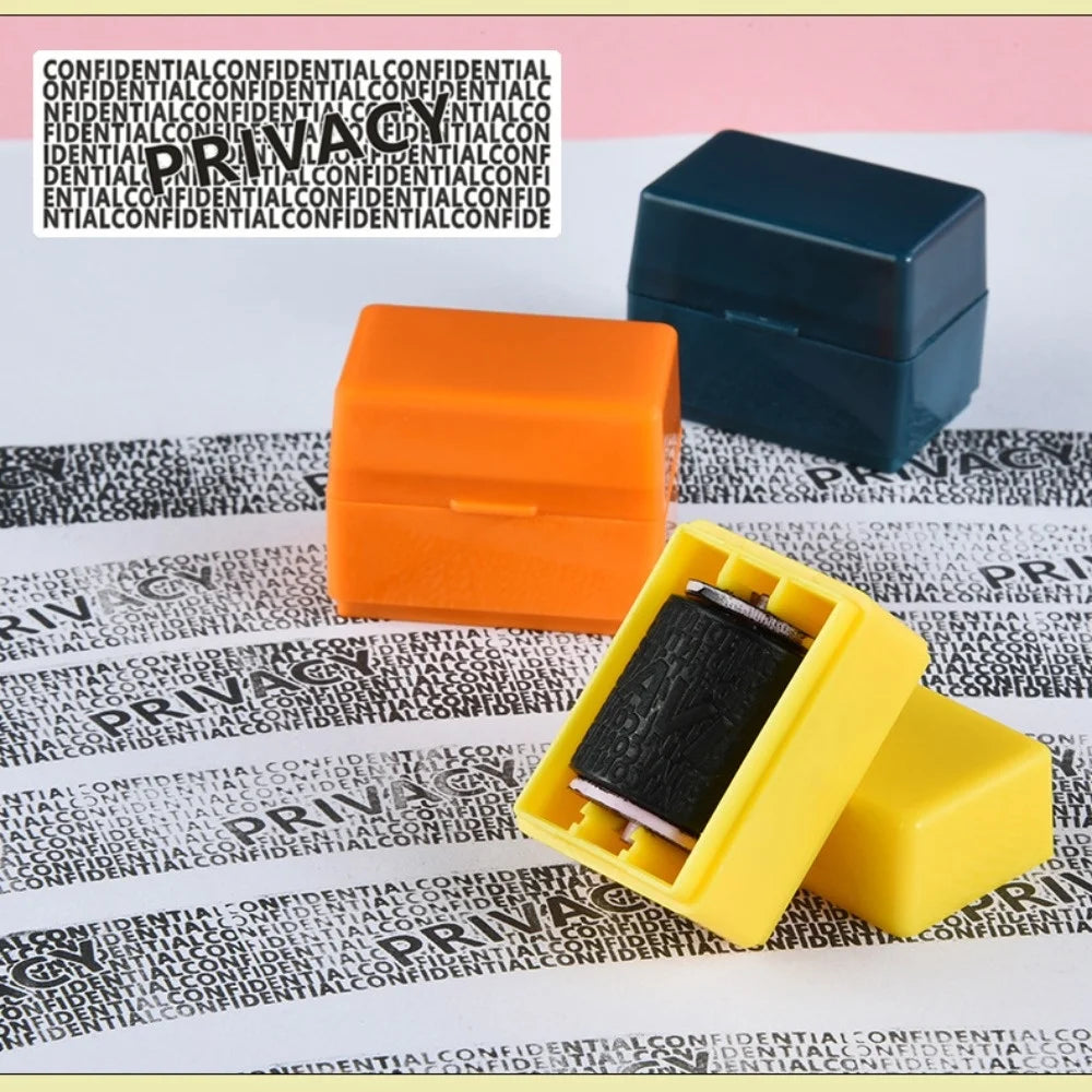 High Quality Colorful Seal Roller Stamp Privacy Smear Confidentiality Stamp ID Data Roller Privacy Seal