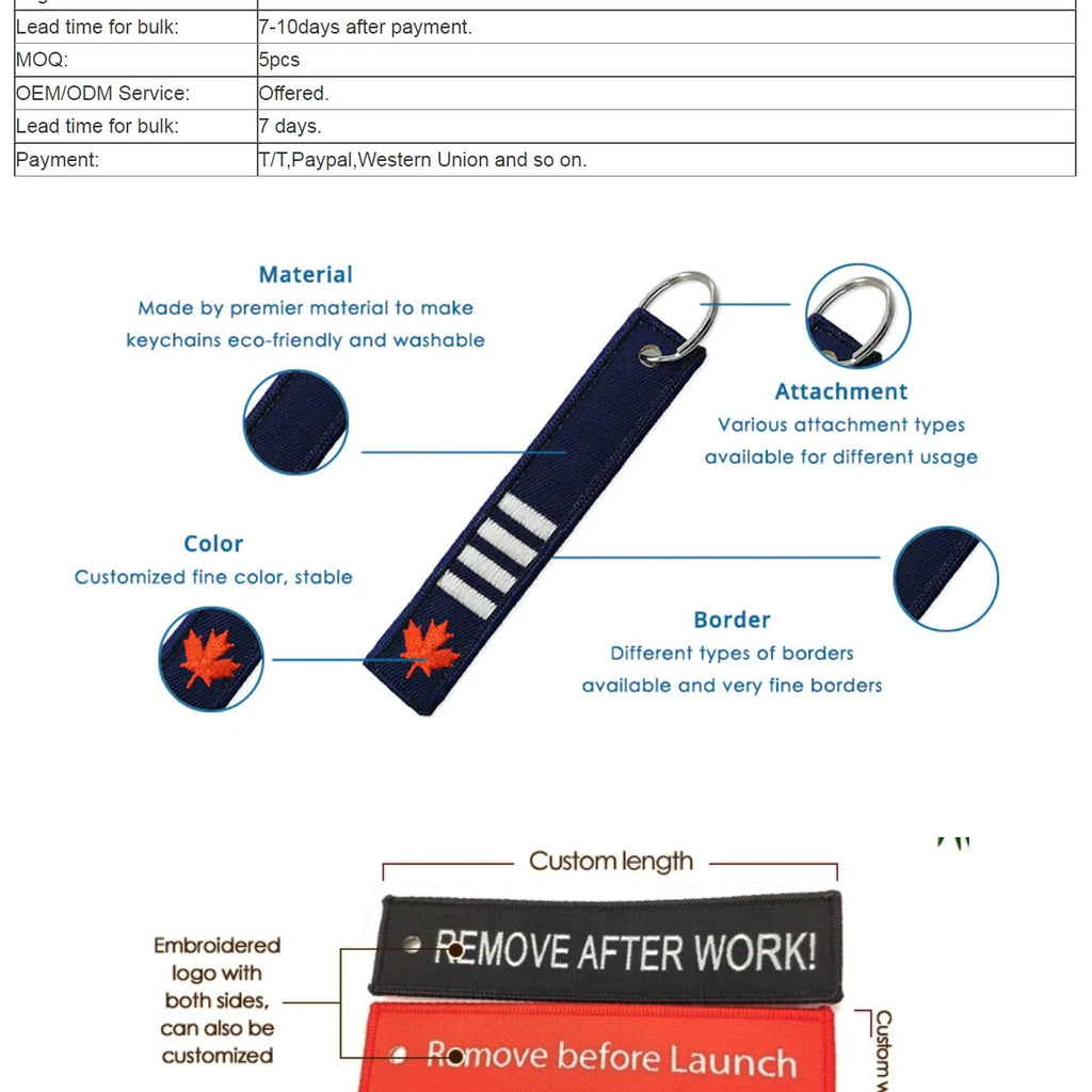 Custom Embroidery Keychains Double-sided Wholesale 50 PCS Printed Woven Logo to Customize Fabric Key Ring Tag for Bag Phone Car