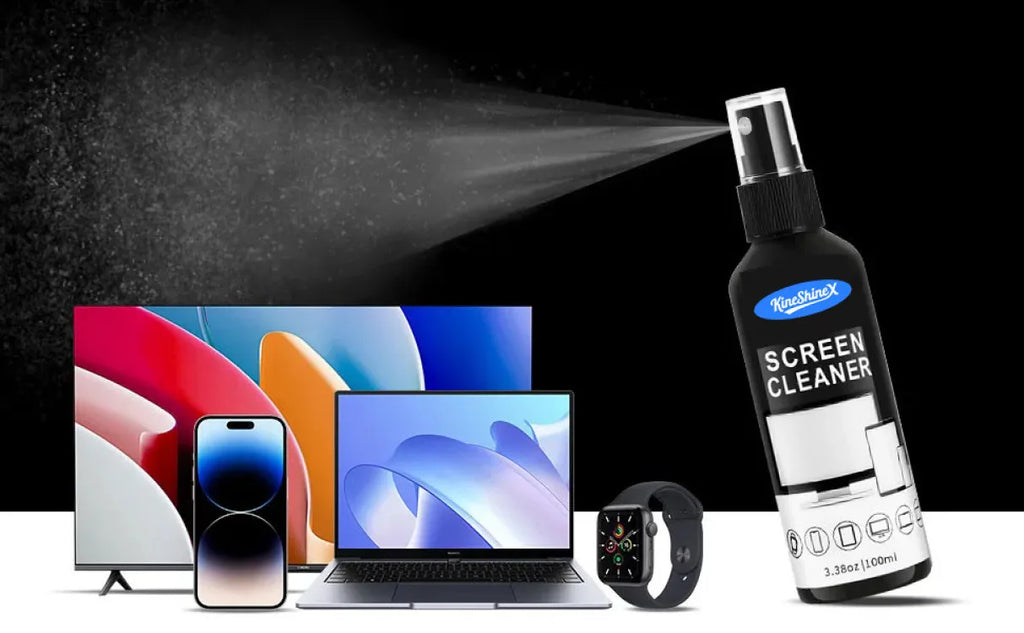 Screen Cleaner Spray Kit with Microfiber Cloth Anti-Fingerprint Polish Coating for Phone Tablet Camera Screen Cleaning Protectio