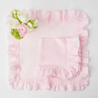 1 Pcs 100% Linen Napkins Wedding Dinner Solid Color Flounce Placemats Ruffle Edge Classical Custom Home Table Napkin
