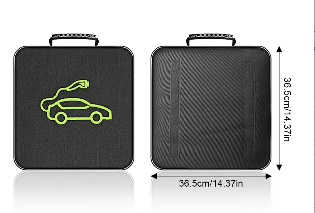 Portable Waterproof EV Charging Cable Storage Bag, Fire Resistant Organizer for Electric Car Jumper Wire Plug & Socket