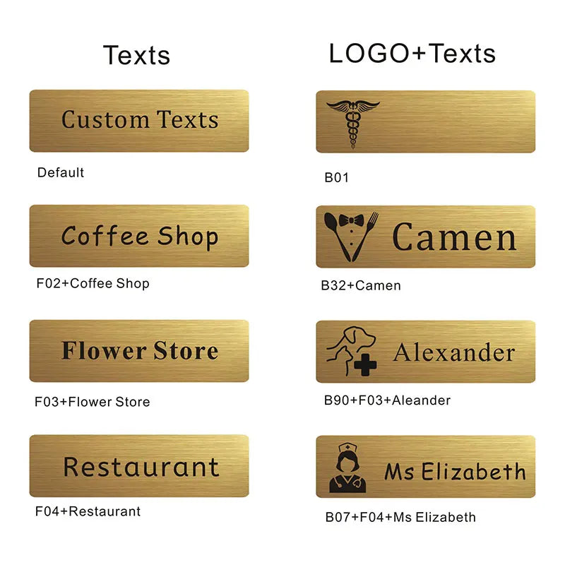 Custom Metal Your Name Plate Address Outdoor Identity Badge Engraved Brushed Stainless Steel Sticker Customized UV Mailbox Tag