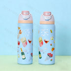 Portable Fruit Car Cup Thermoses Summer Soccer Stainless Steel Insulated Cup 32OZ Large-capacity Football Water Bottles