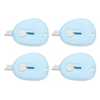 4/8Pcs Mini Box Cutters Retractable Small Utility Knife Portable Cute Letter Envelope Opener with Keychain Hole Office Supplies