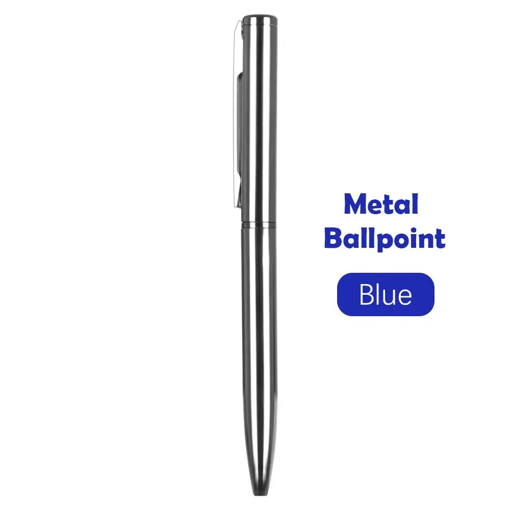 1 PC Mini Portable Waterborne Metal Ballpoint Pen Multiple Color Refills Signature Pen Advertising Pen Office School Supplies