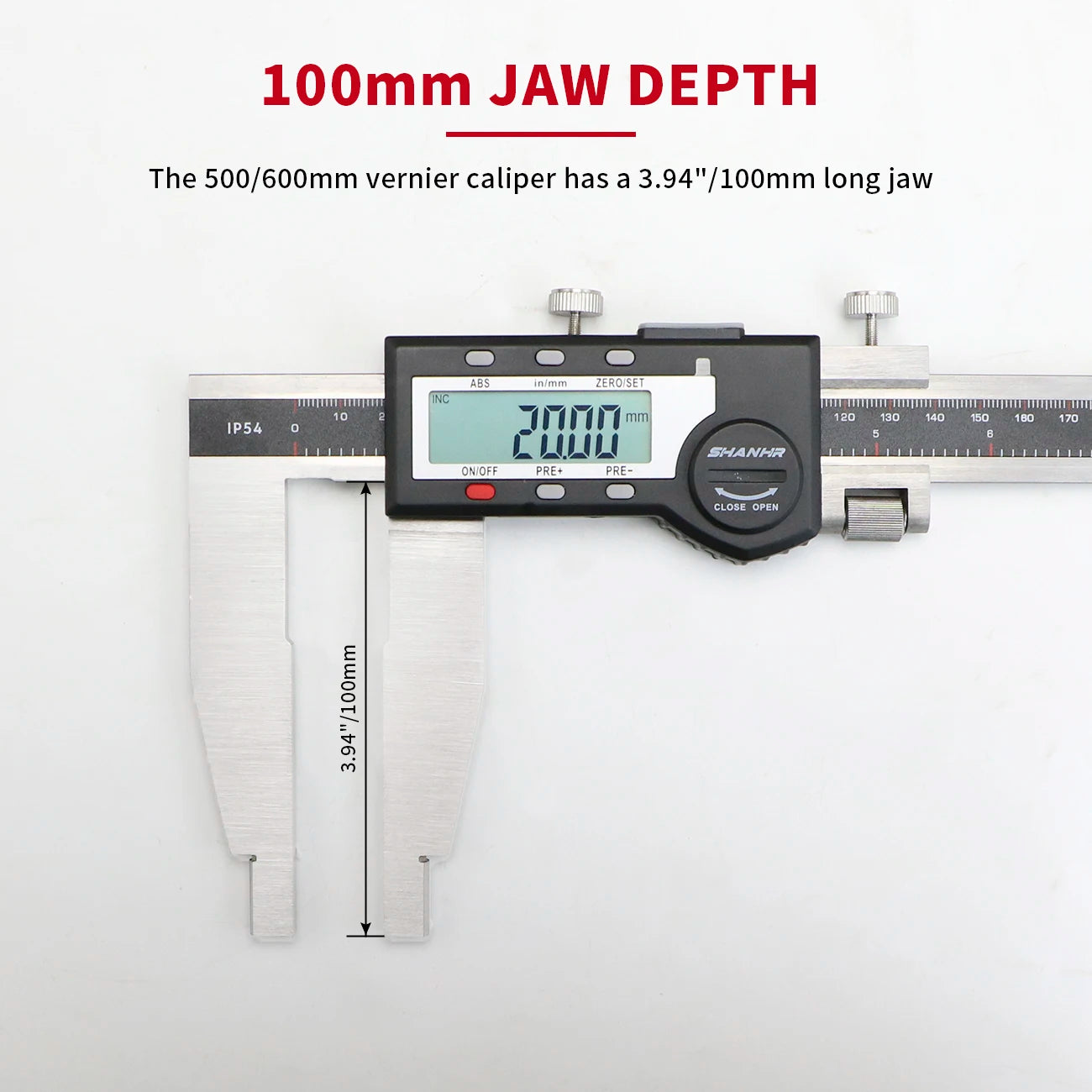 SHANHR 500/600mm Digital Vernier Calipers Electronic Caliper Steel Paquimetro Digital Measuring Tools Messschieber Caliper Gauge