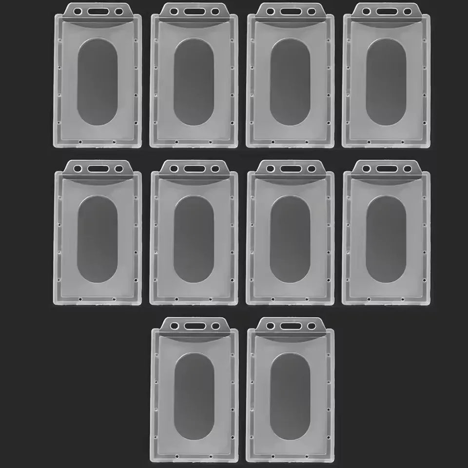 20/5/1PCS Waterproof Clear Plastic PVC ID Card Name Badge Holder Transparent Business Card Sleeve Cover for School Office