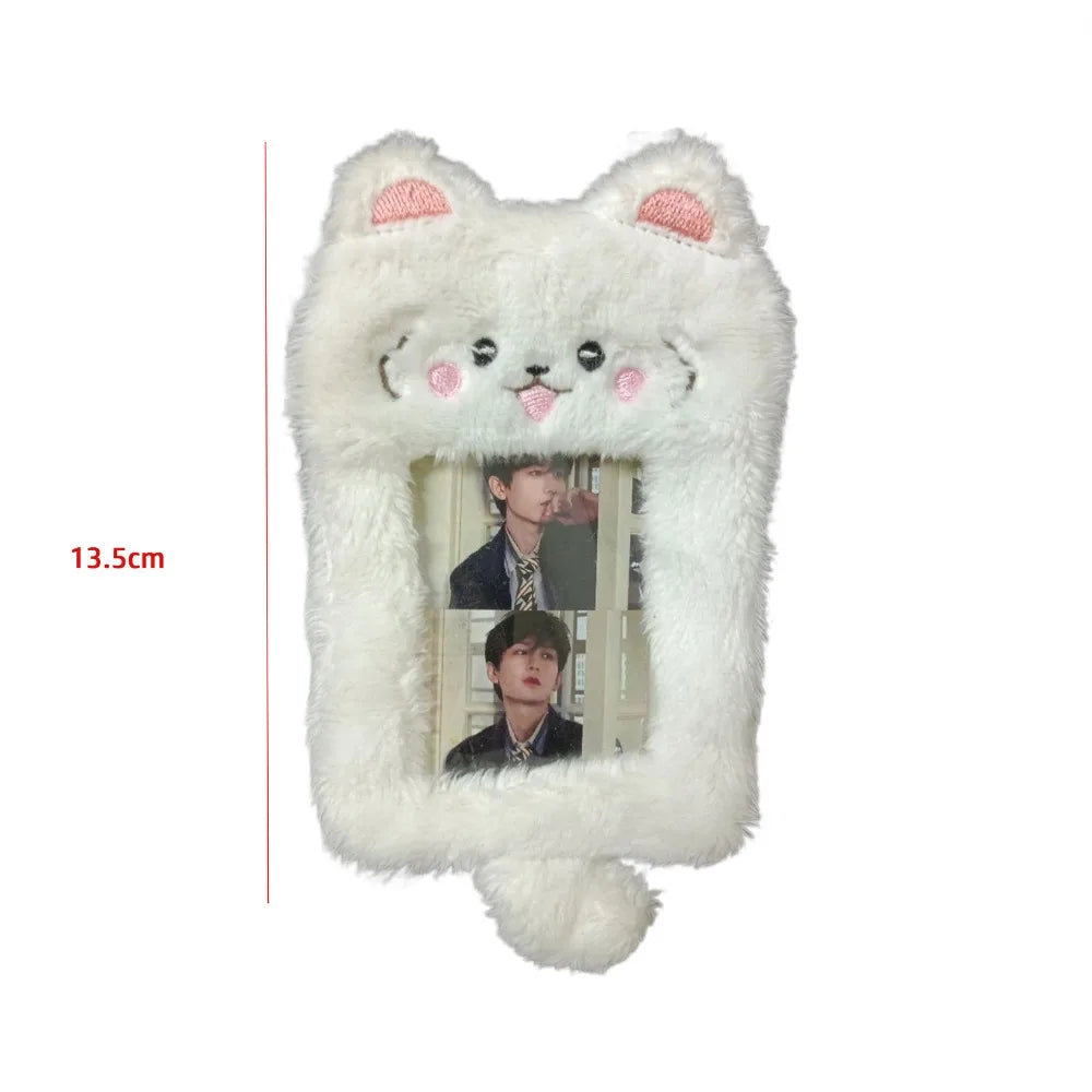 Multifunctional Photocard Case Bear/Rabbit/Chick Bus Door Cards Sleeve Cute Cartoon Photo Card Holder School Office