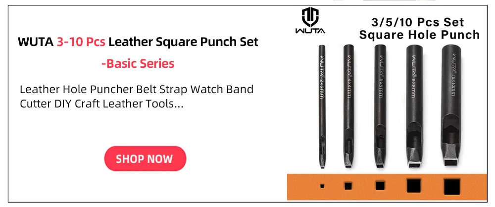WUTA Basic 1pc Leather Corner Punch Cutter 1/4 Round Punches Arc-Shaped Cutting Dies DIY Strap Belt Wallet Leather Craft Tools