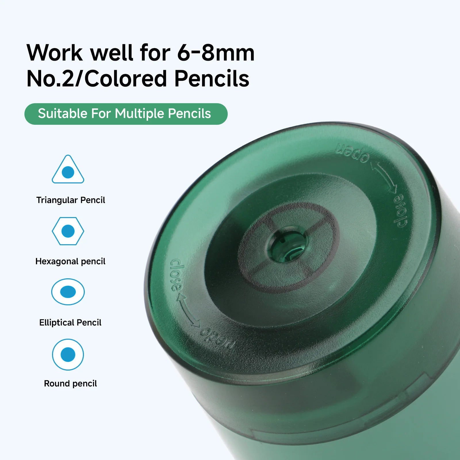 EAGLE Electric Pencil Sharpener USB/Battery Powered, 3s Fast Sharpener for 6-8mm Pencils 2 Point Options for School Home Office