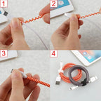 1.6m Cable Protector Winder For USB Charging Data Cable Wire Protection Cover Protect Data Cord Protector Cable Organizer