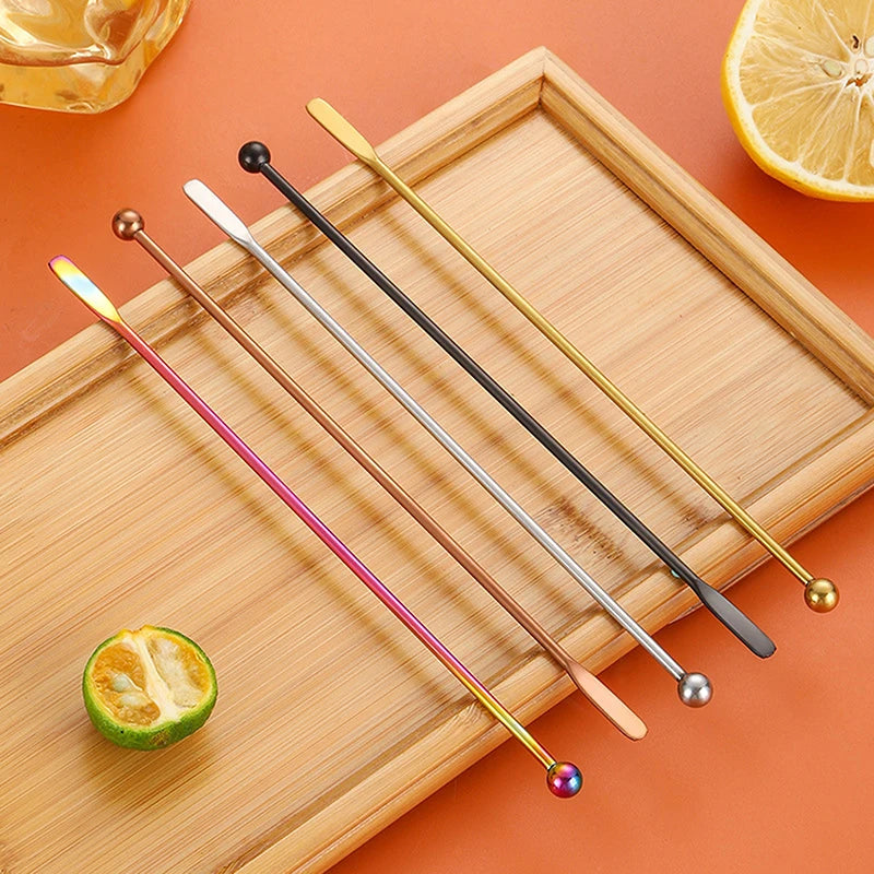Stainless Steel Coffee Stir Stick Juice Rio Cocktail Drink Stirring Mixer Sticks Wedding Party Bar Muddler Champagne Stirrer