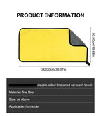 Car Microfiber Cleaning Towels Thicken Double Layer Soft Drying Cloth Towel Car Care Detailing Towel Wash Rags