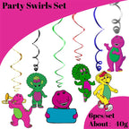 Dinosaur Barney Party Supplies Decorations Kids Birthday Disposable Tableware Tablecloth Cups Plate Party Theme Favors