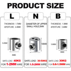 0.8-2mm Steel Wire Rope Clamp Stainless Steel Cable Copper Metal Hanging Clip Adjustable Screws Fixed Hardware Accessories