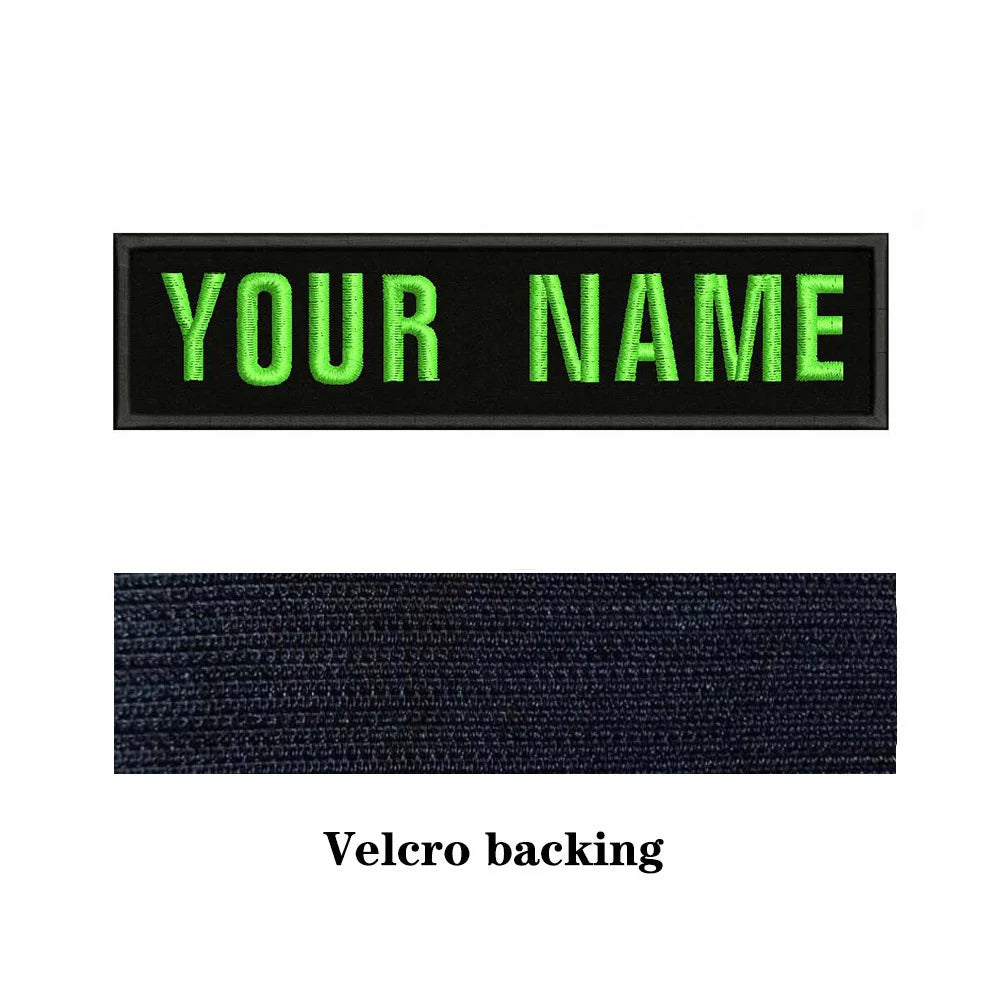 10x2.5cm Embroidery Custom Name Patch Stripes Badge Iron On Or Sew On Or  Patches Clothes