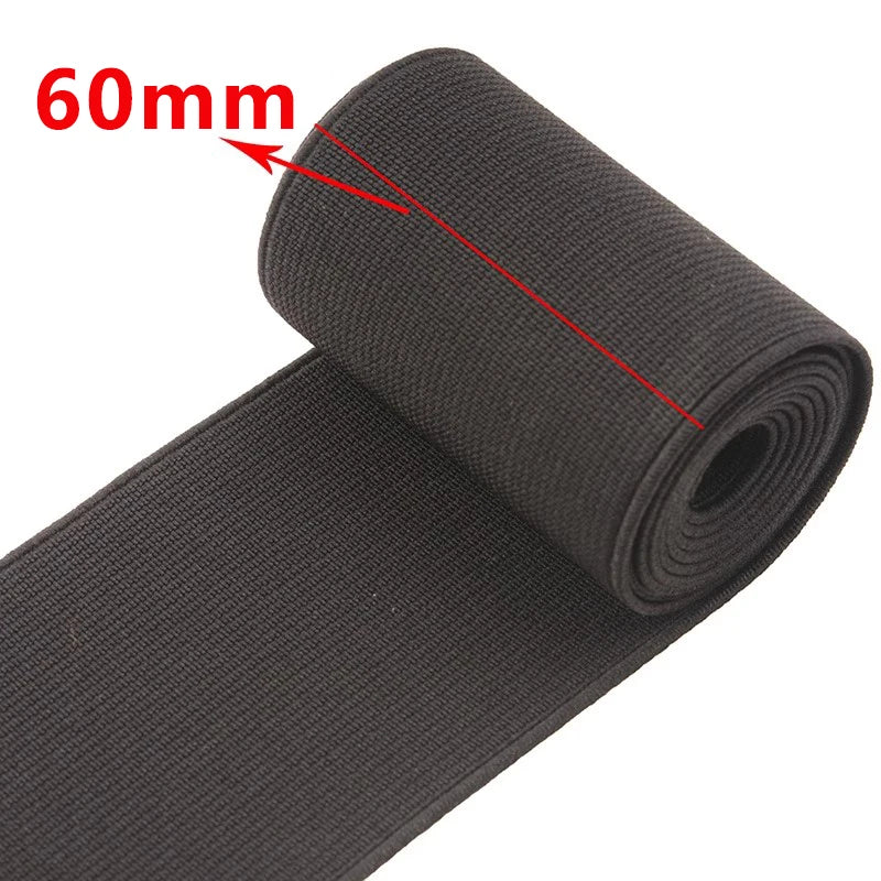 1/2/3/5M 10-80mm Black Elastic Band Nylon Rubber Bands At The Meter Apparel Sewing Bungee Cord Belt Spring Webbing Tape Supplies