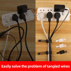 10/20/30PCS Cable Tie Wire Management Clips Cable Organizer for Desk Wall Adjustable Cable Holder Power Cord Car Organizer Clamp