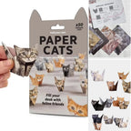 Creative DIY Paper Cats 50 Sheets DIY Origami Paper Handmade DIY Paper Cat Dog Dinosaur Fun Art Craft Folding Animal Folding Set