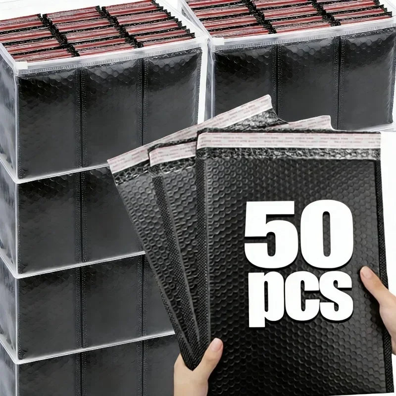 50/1Pcs New Shipping Bags Black Foam Envelope Bubble Mailers with Different Specifications Send Packaging Soft Envelope