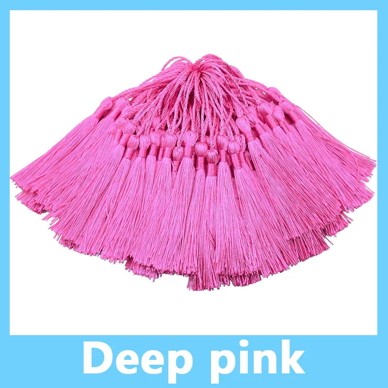 100pcs/Pack 13cm Tassel Silk Fringe Silky Floss Bookmark Tassels Mini Tassels for DIY Craft Jewelry Making Souvenir Bookmarks