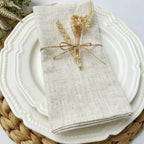 Set Of 6/10/12 30x30cm Linen Napkins, Durable Polyester Thickened  Reusable Wedding Chrismas Dining Table Decorations