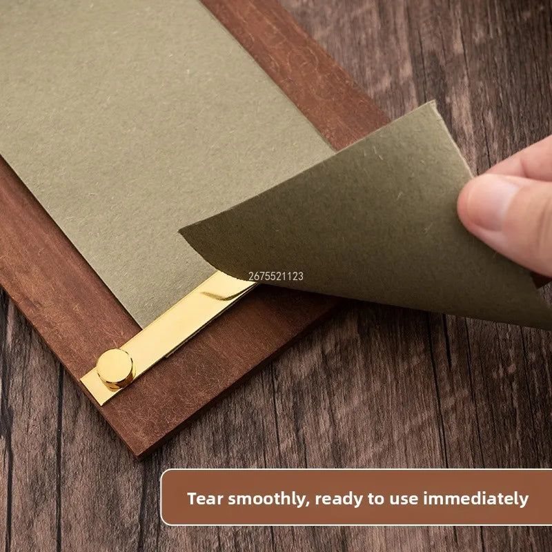 Vintage Sticky Note Clip Hanging Roll Paper Sticky Note No Sticky Ins Wind Board Note Blank Notepad Message Pad