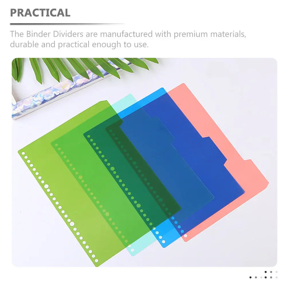 8Sets Loose Leaf Binder Dividers Colored Index Dividers for Notebooks Reports Presentations Notebook Index Tabs